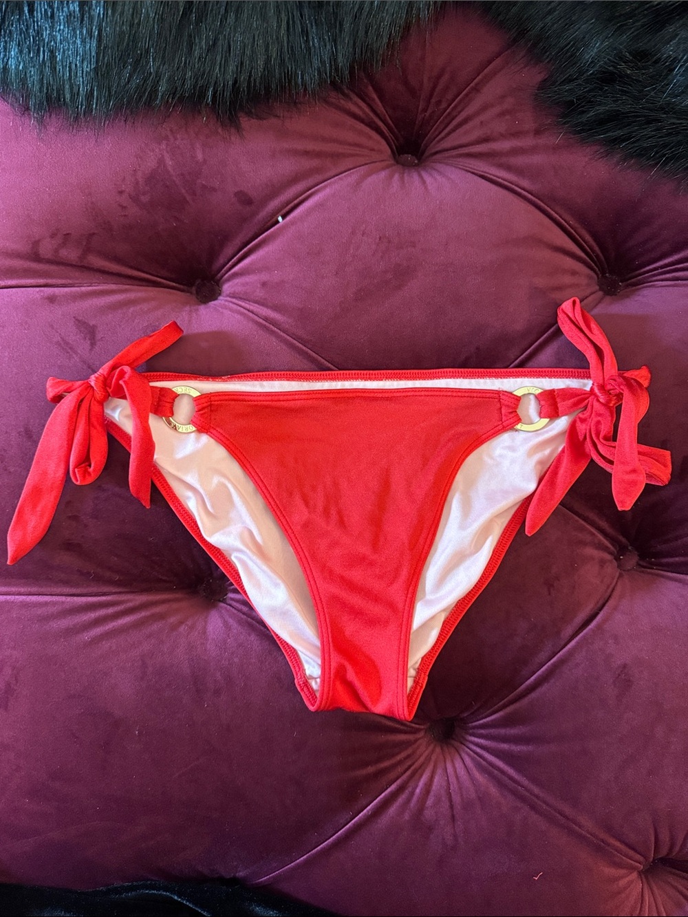 VS Very Sexy Tie-Side Bikini Bottom with Gold Ring Accents